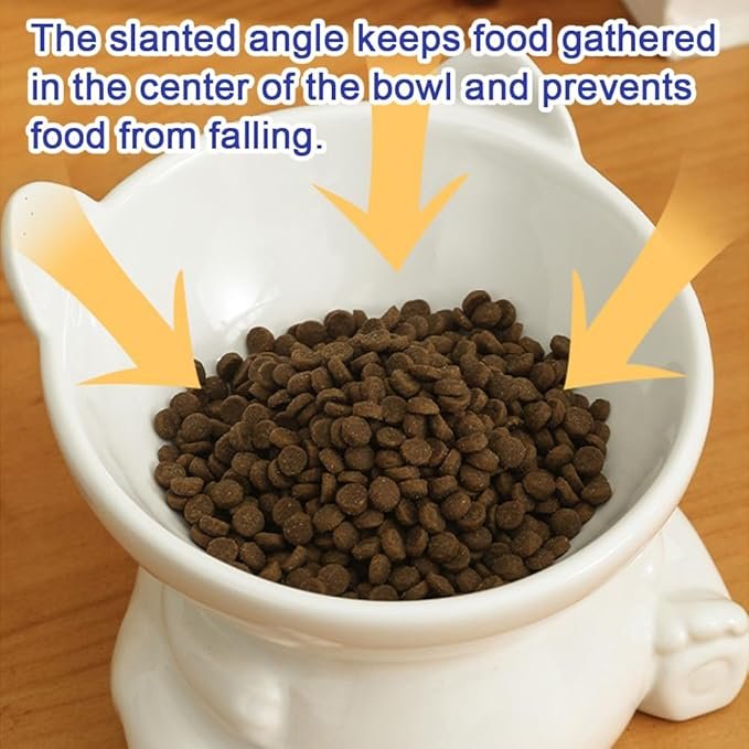 Anti-Vomiting Raised Cat Feeding Bowl - Image 3