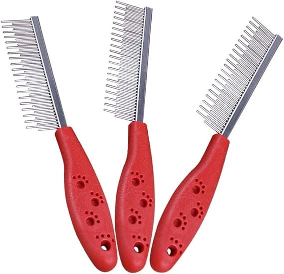 Pet Stainless Steel Comb With Plastic Handle - Image 3
