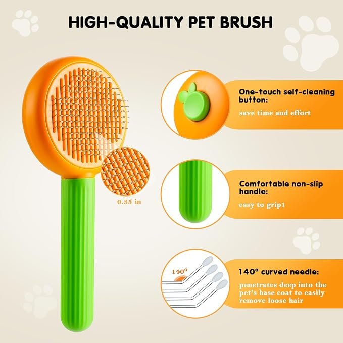 Lime Shaped Pet Grooming Brush - Image 2