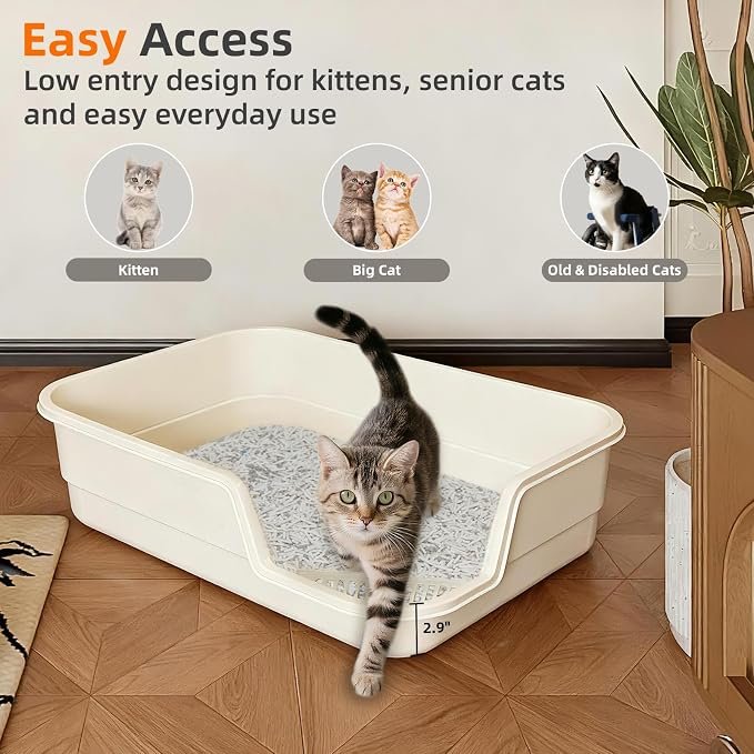 PawEase Cat Litter Tray with Scoop - Image 2