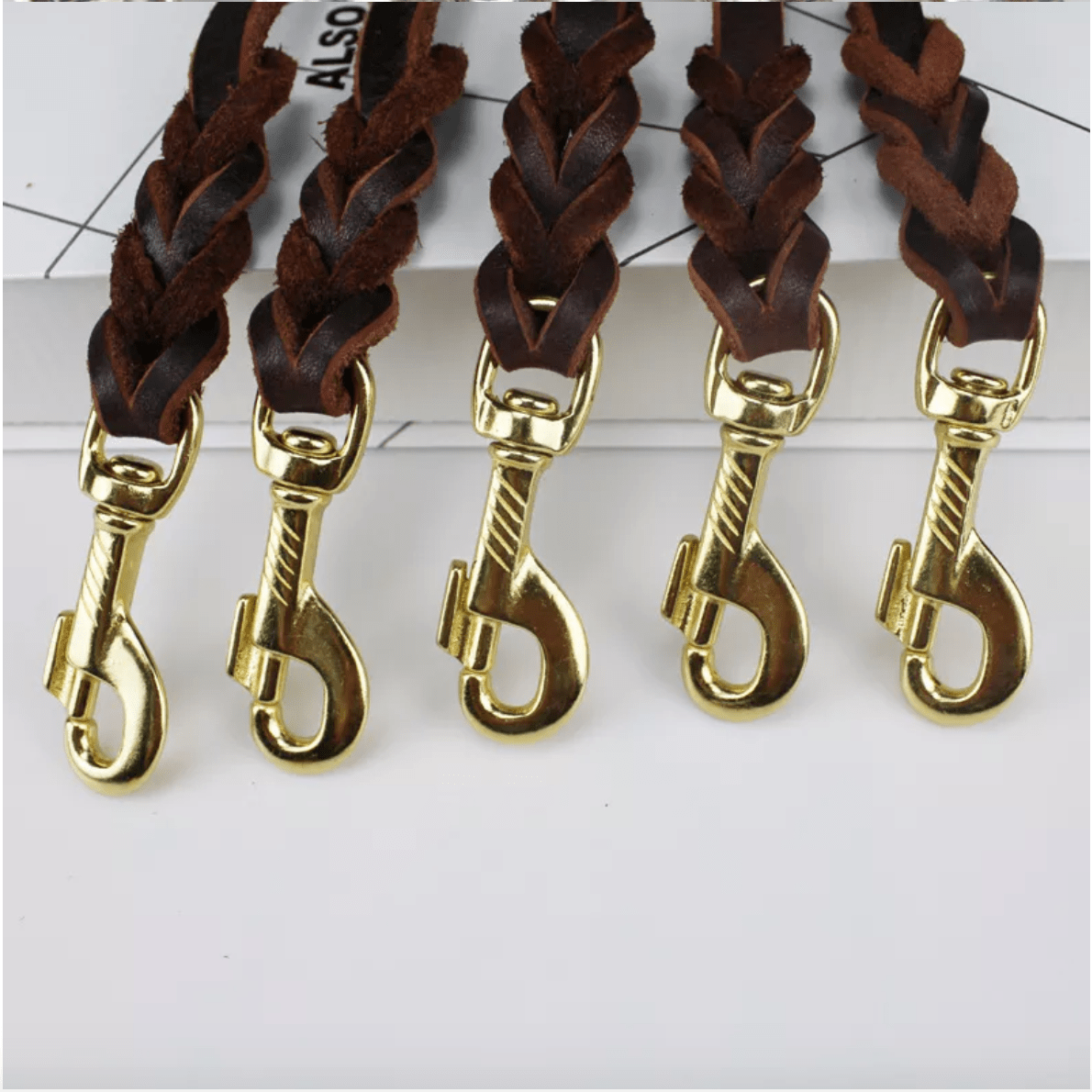 Brown GSD Show Leash for Dogs