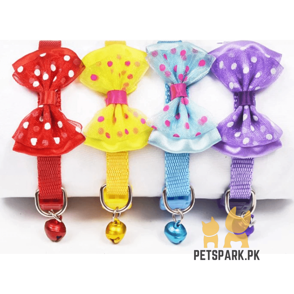 Cat Bow Collars with Bell Adjustable For Cats - Image 3