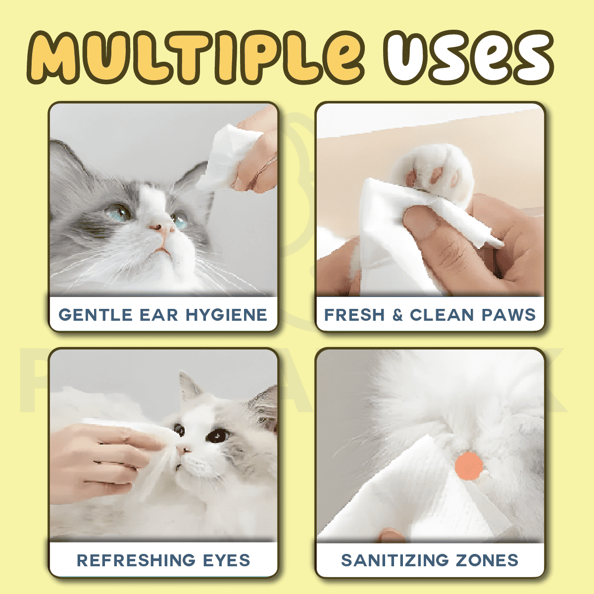 Imported Cat/Dog Cleaning Wipes (80 Pieces) - Image 3