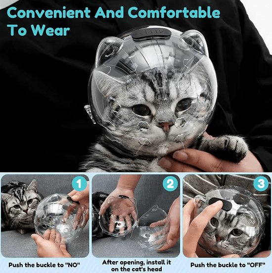 Cat Face Mask For Grooming Large (6.30 x 5.12) - Image 2