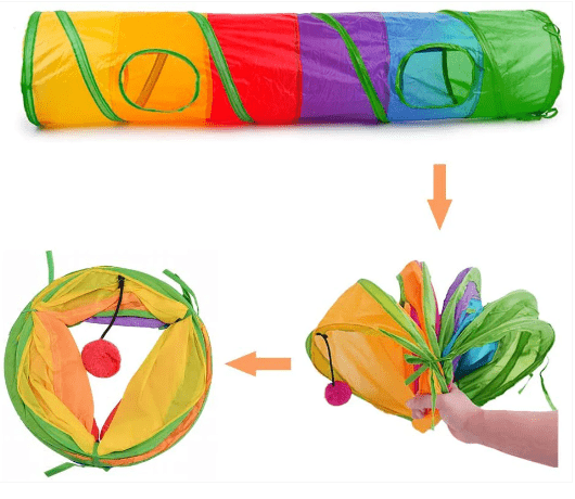 Cat Long Tunnel Toy with Ball for All Ages - Image 3