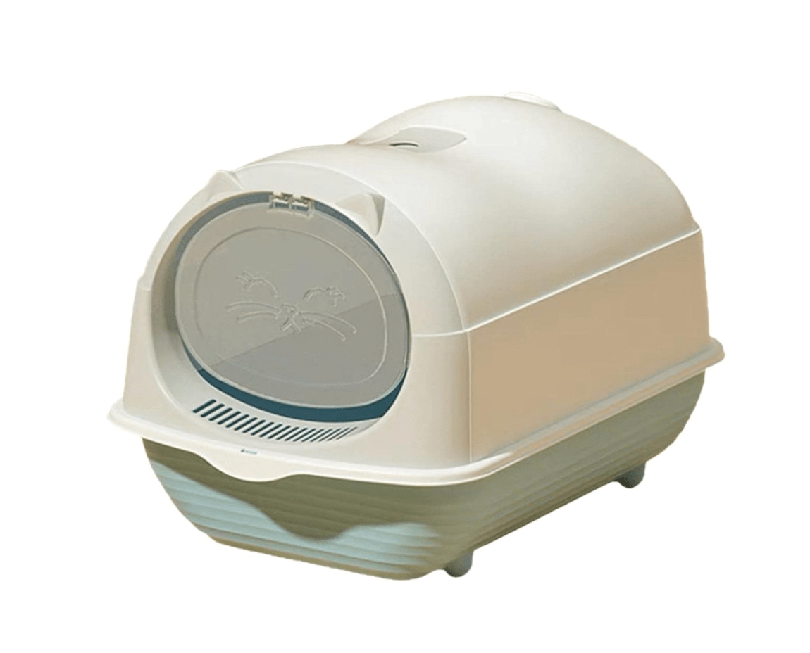 Cat Shape Colorful Covered Litter Box - Image 2