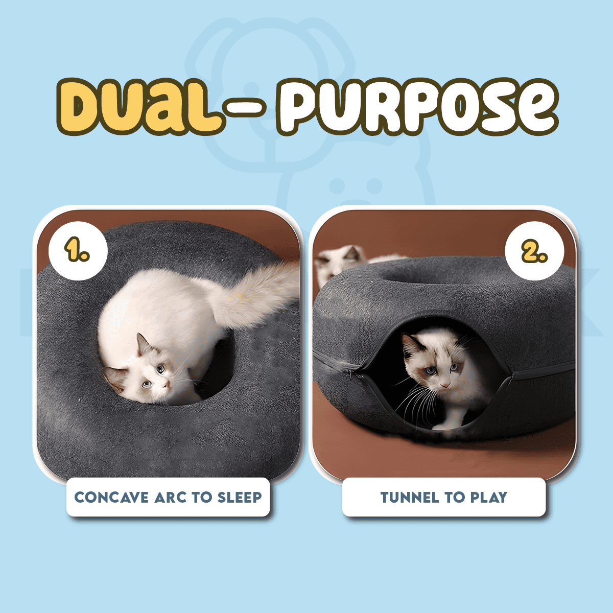 Cat Tunnel Bed for Indoor Cats Extra Large - Image 3