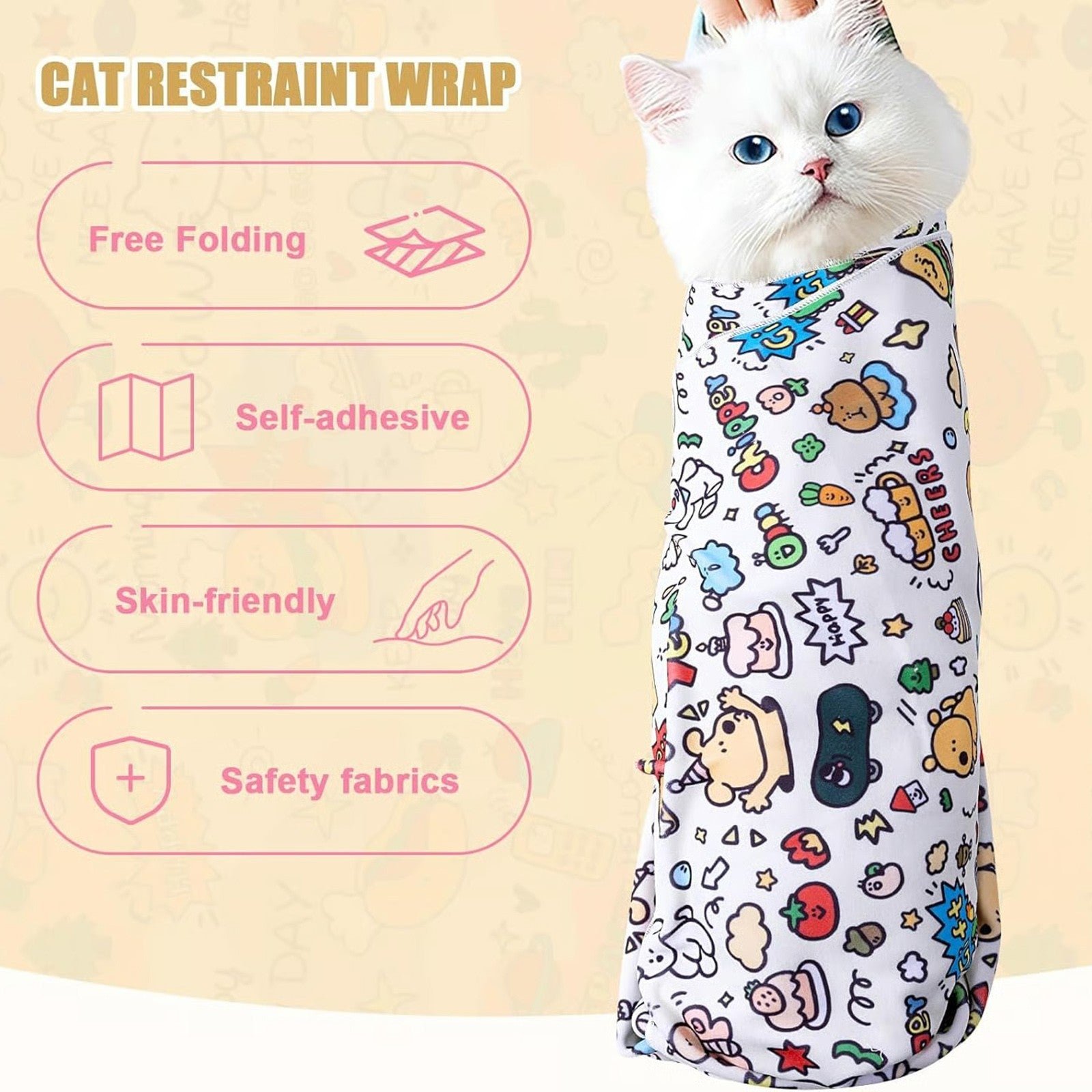 Cat Wrap for Grooming - Image 2
