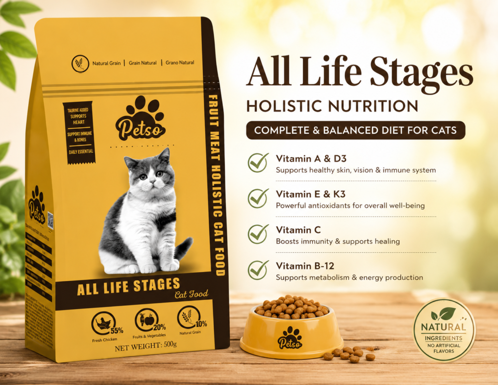 Petso All Stage Cat Food 500Grams