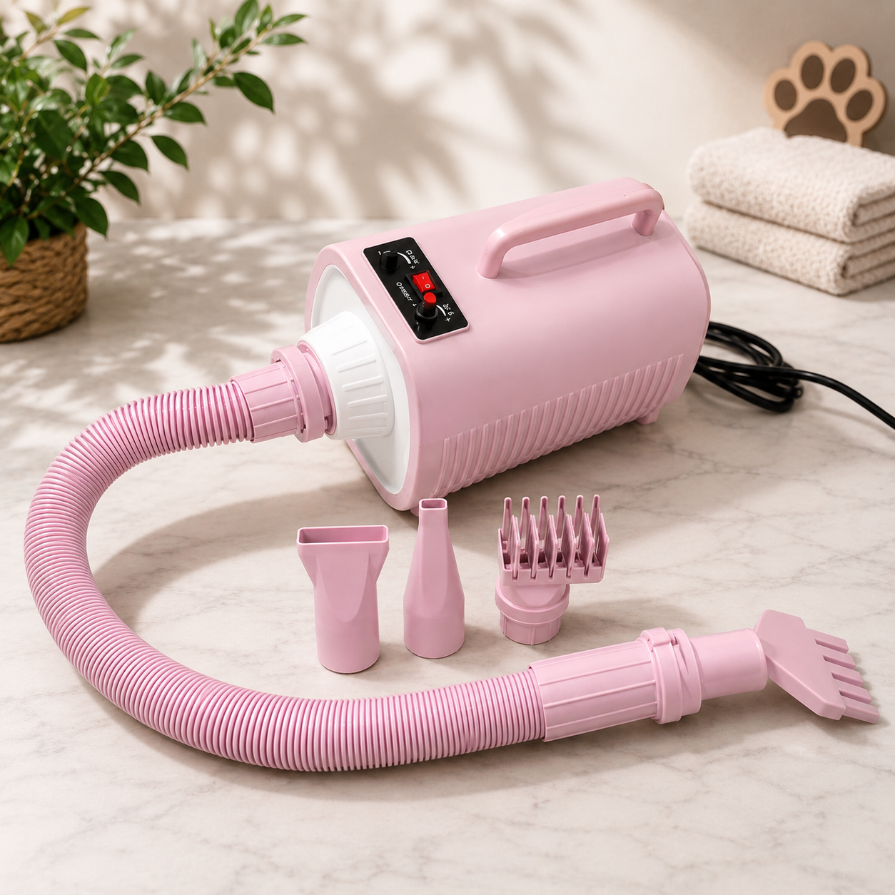 Professional Pet Hair Dryer with Adjustable Heat & Speed for Dogs & Cats - Image 2