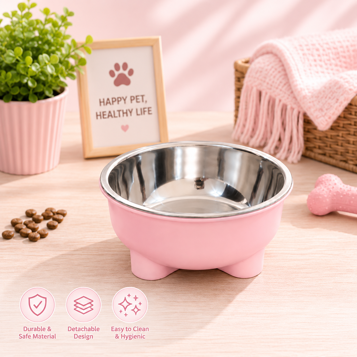 2-in-1 Detachable Pet Feeding Bowl - Image 3