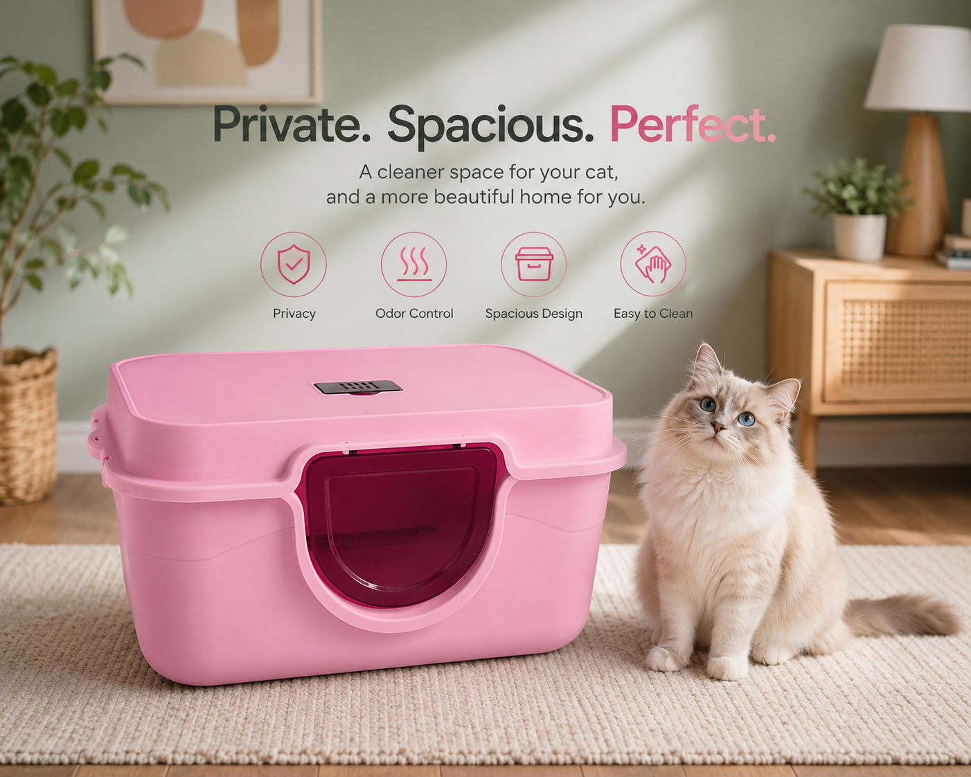 Bingow Paw Litter Box With Scoop - Image 2