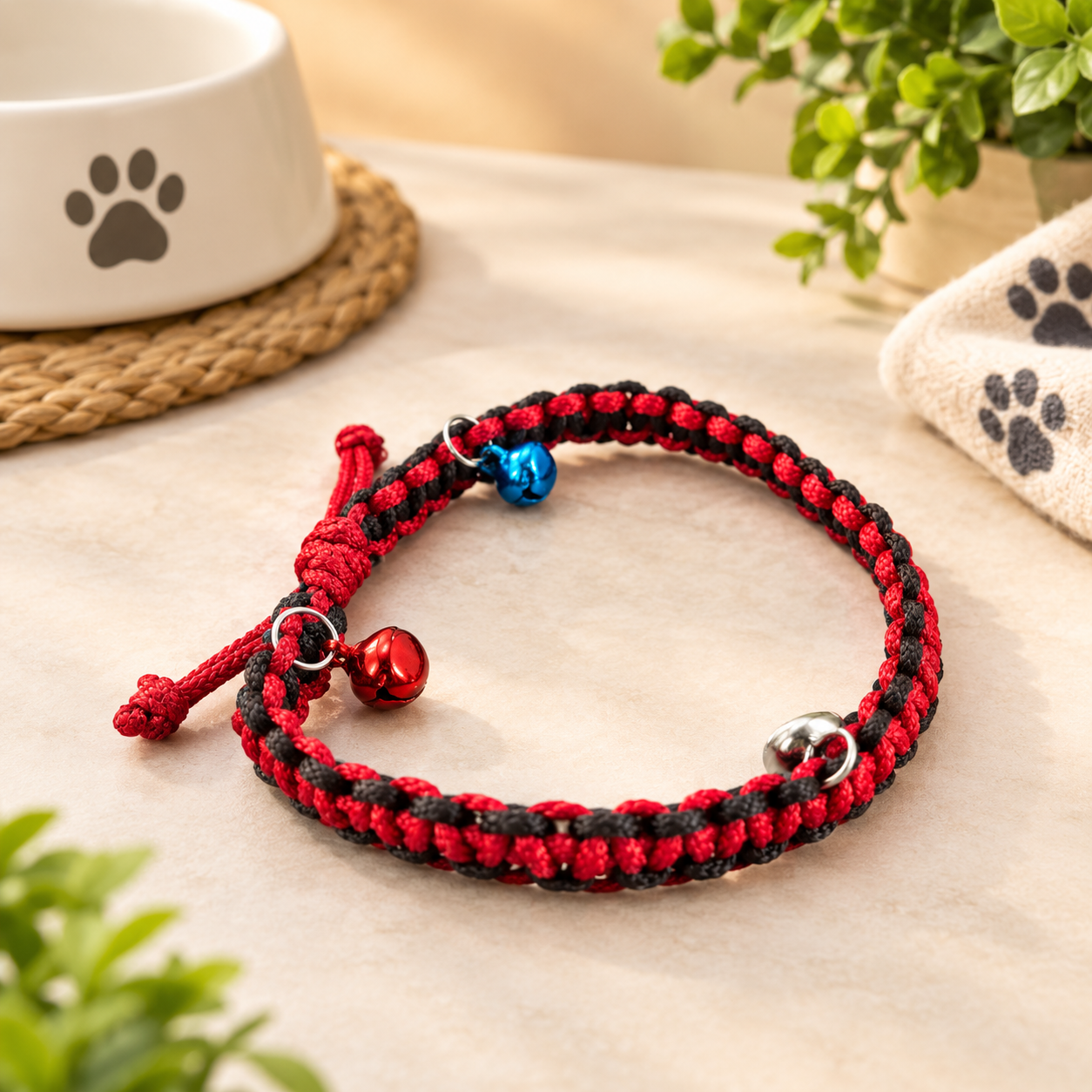 Braided Bell Cat Collar - Image 3