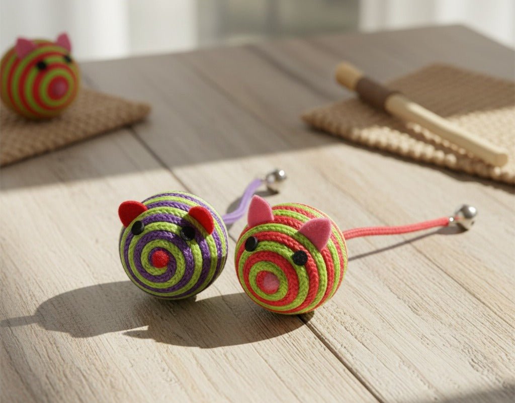 Colorful Cat Sisal Toy - Image 2