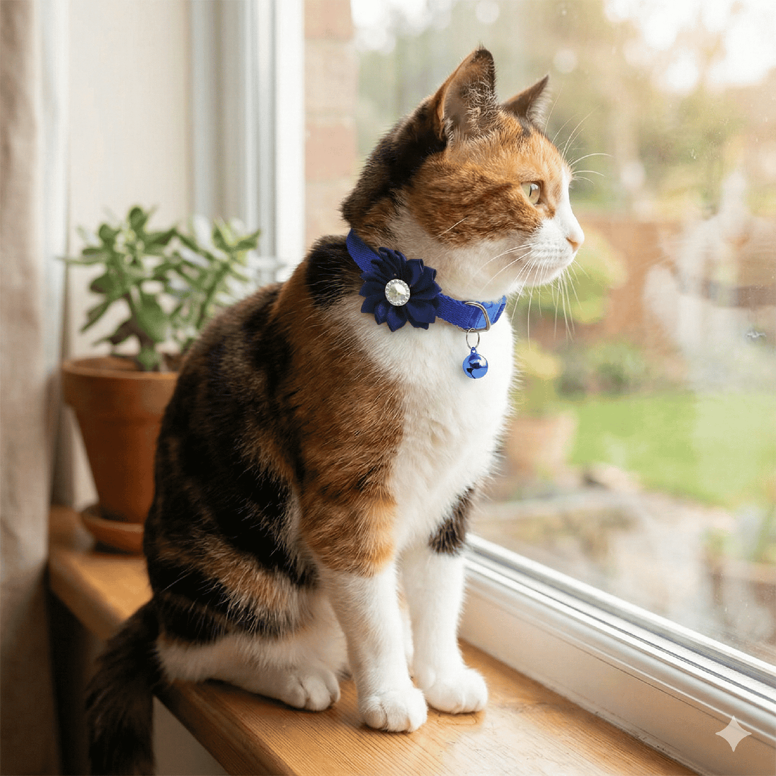 Diamond Flower Collar for Cats