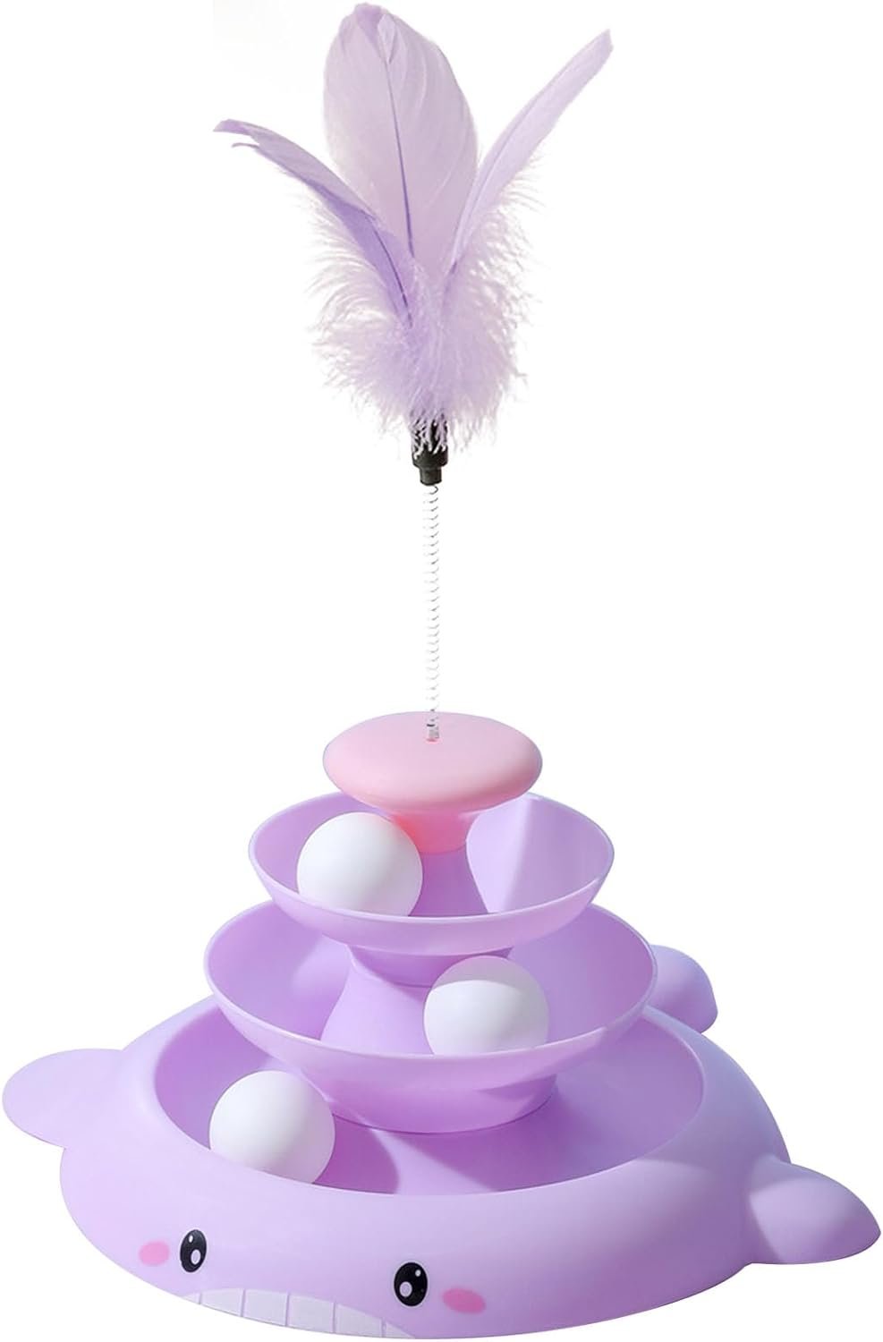 Four-Layer Space Tower With Feather Teaser Stick - Image 2