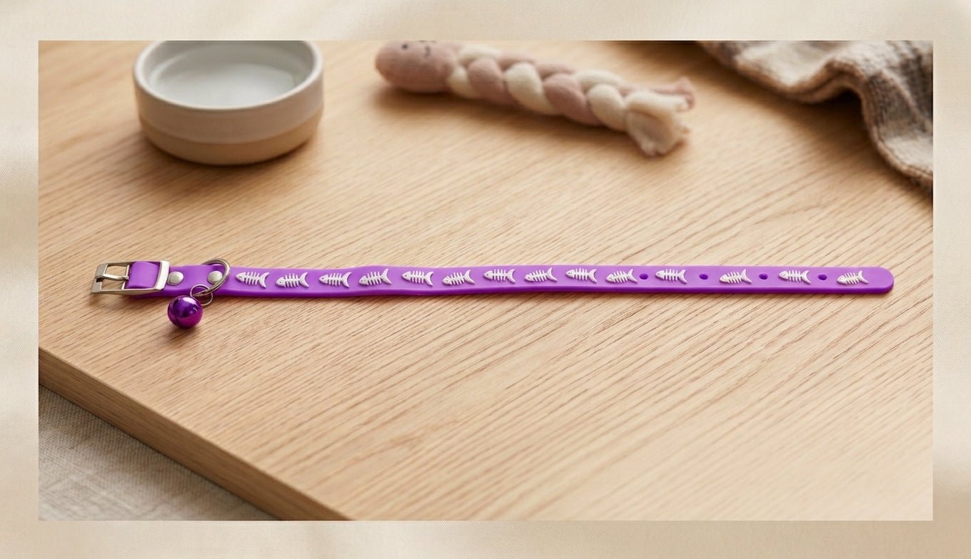 Fish/Cat Design Silicone Cat Collar - Image 3