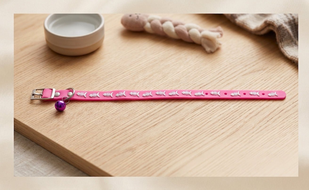 Fish/Cat Design Silicone Cat Collar - Image 2