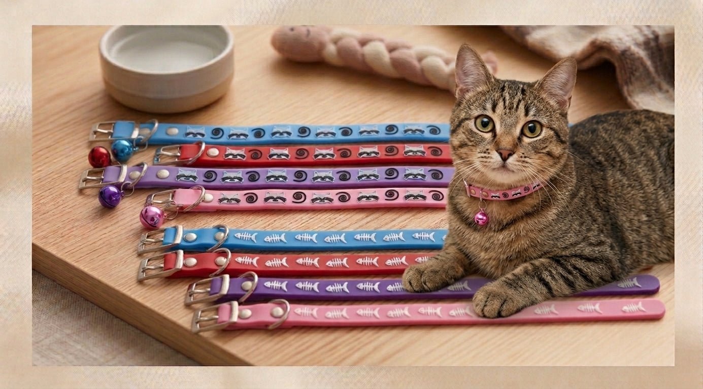 Fish/Cat Design Silicone Cat Collar