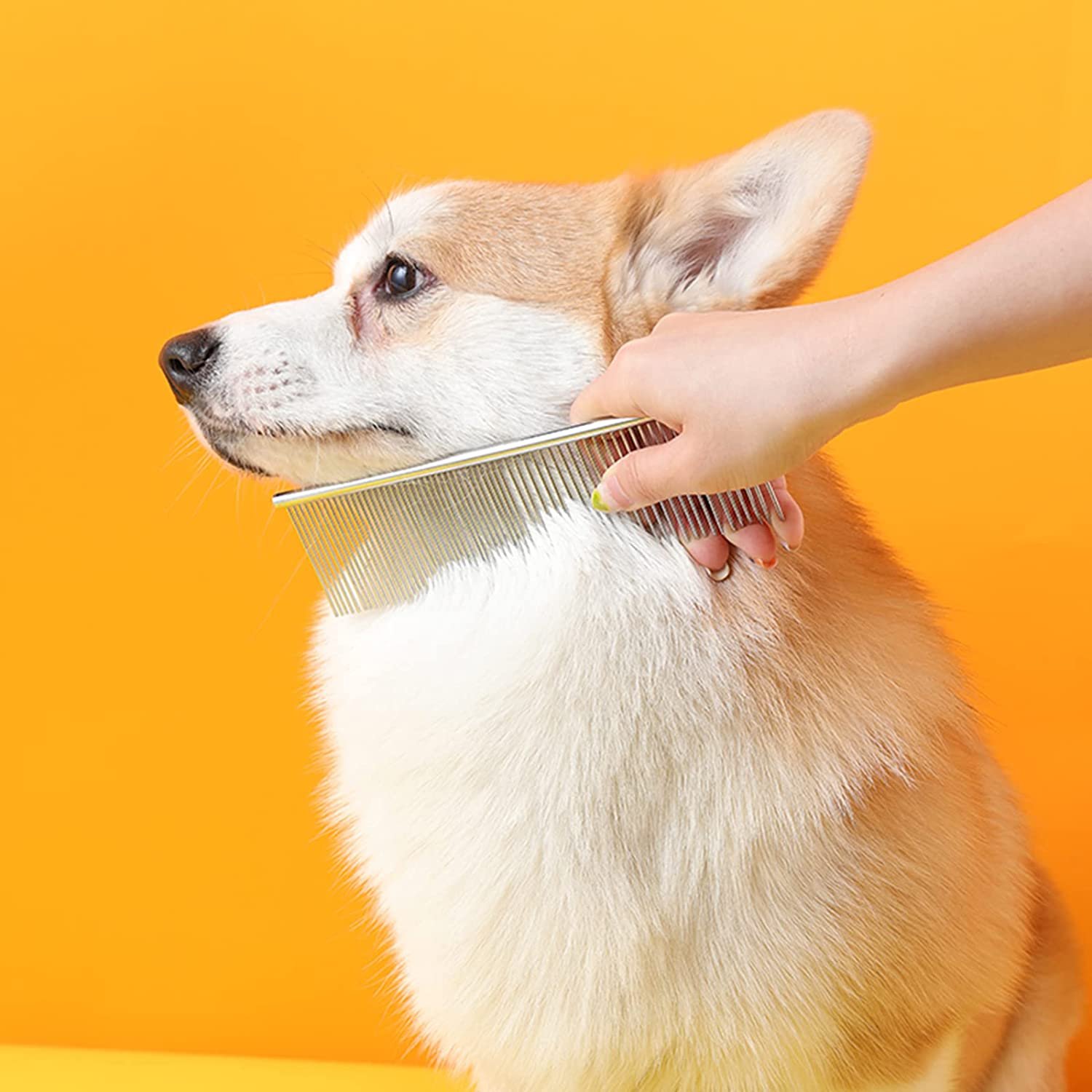 Grooming Steel Long Comb for Cats and Dogs - Image 3