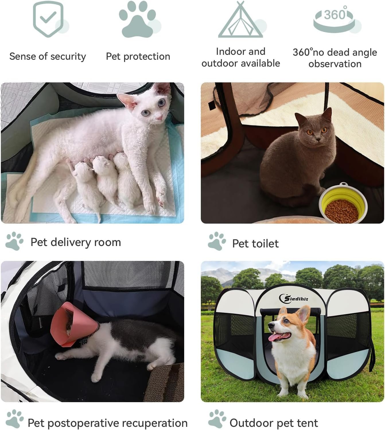 Kitten Cat Puppy Large Size Play Pen Kennel - Image 3