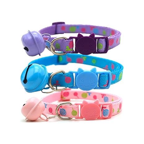 Lollipop Print Design Cat Collar With Bell - Image 2