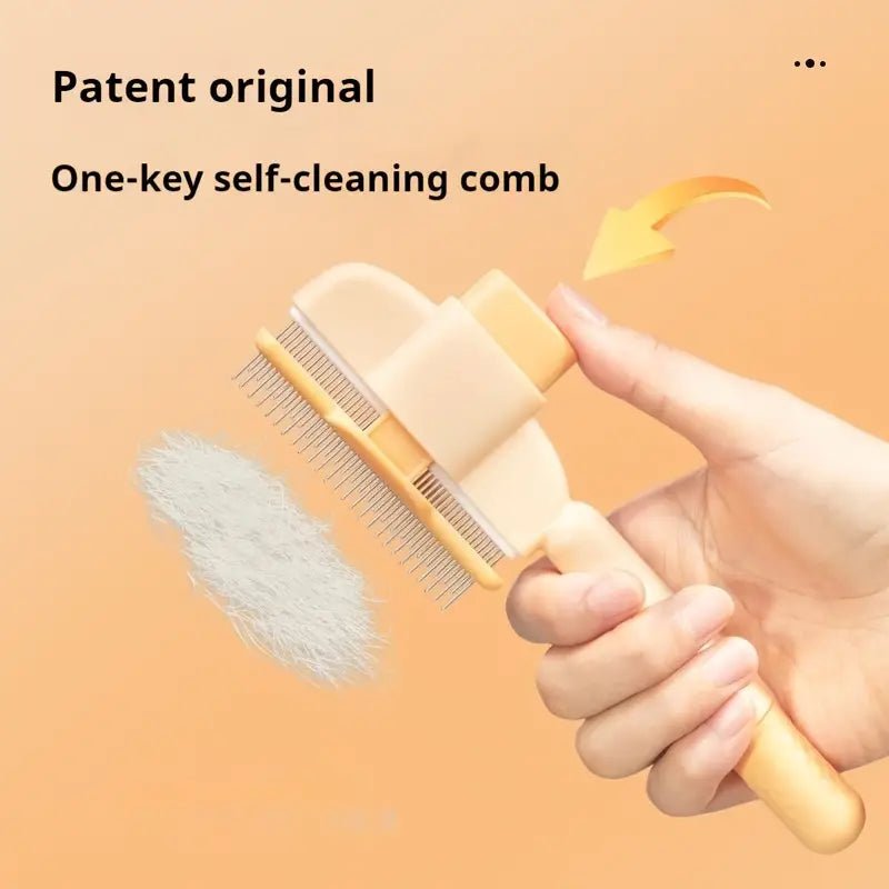 Long Head Self-Clean Pet Grooming Comb - Image 2