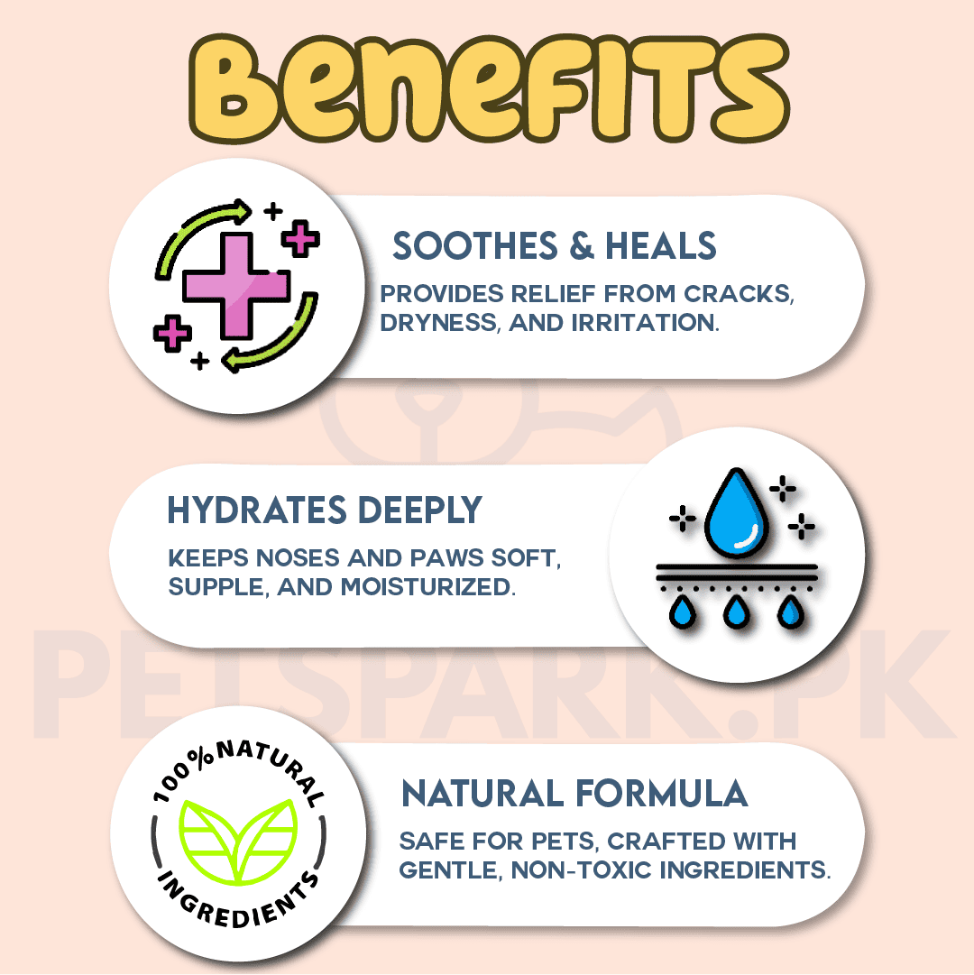 Natural Pet Paw Balm with Shea Butter and Vit E - Image 2