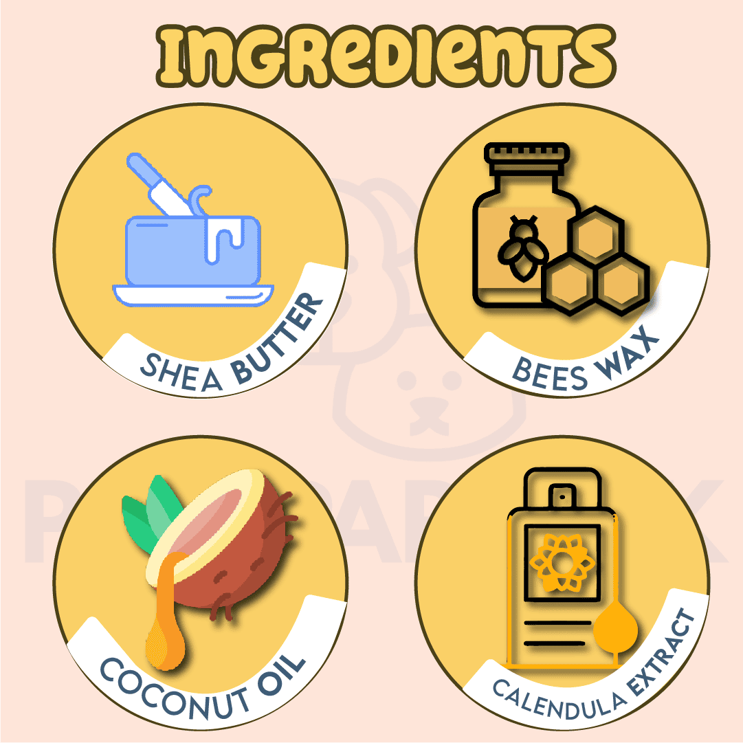 Natural Pet Paw Balm with Shea Butter and Vit E - Image 3