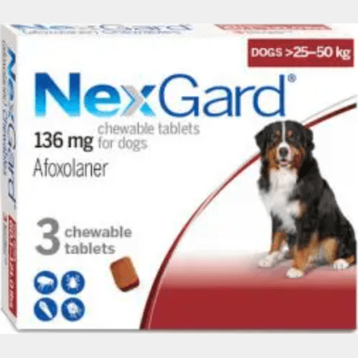 Nexgard Chewable Tablets for Large Dogs 25-50Kg (01 Tablet)