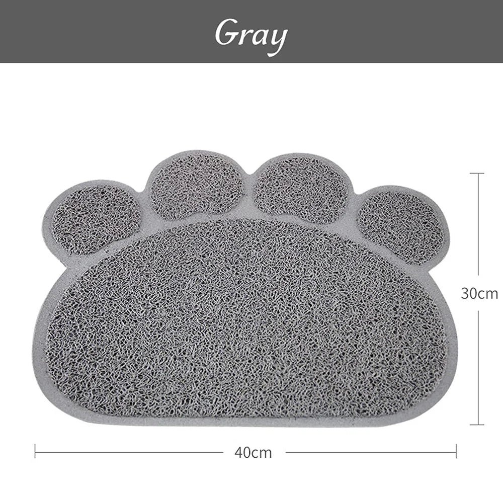 Non-Slip Paw Shaped Mat for Cat Litter Tray or Food Bowls - Image 3