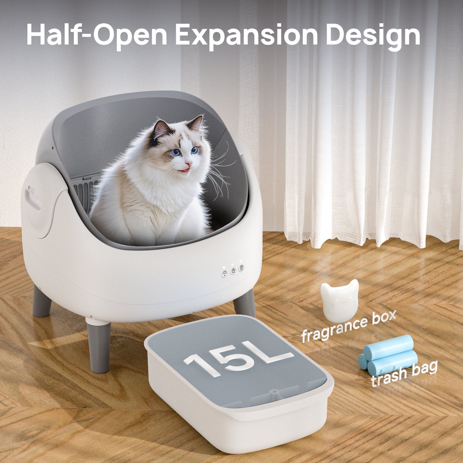 Open-Top Automatic Self Cleaning Litter Box - Image 2