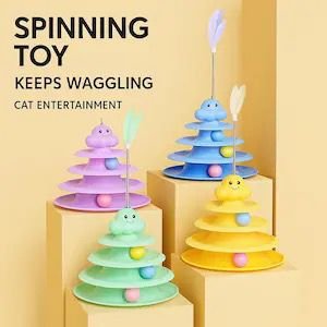 PawSpin Track Tower for Cats