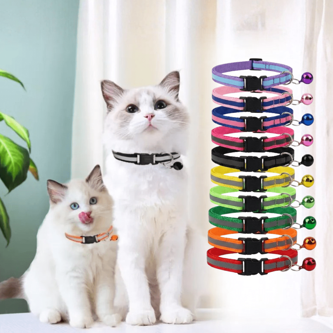 Reflective Cat Collar with Bell Adjustable For Cats - Image 3