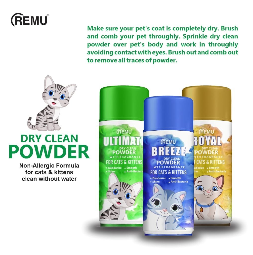 Remu Royal Cat Dry Powder Dry Bath
