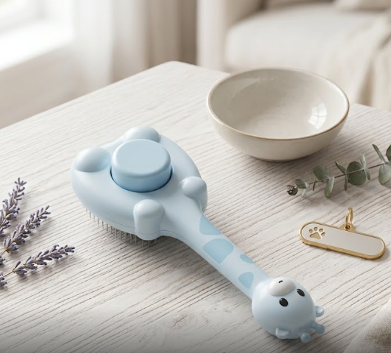 Giraffe Shaped Pet Grooming Brush - Image 2