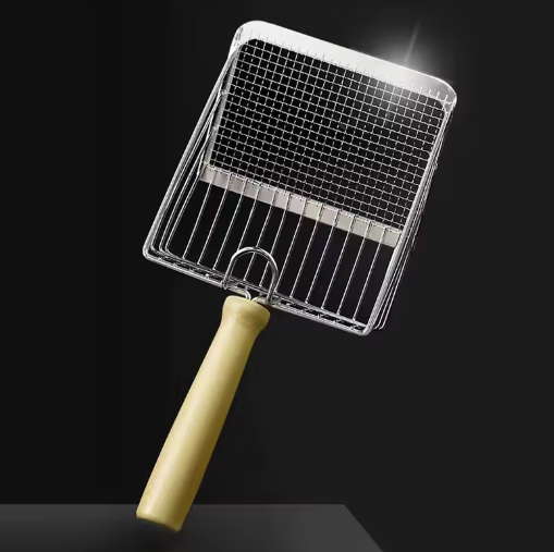 Stainless Steel Cat Litter Shovel With Wooden Handle - Image 2