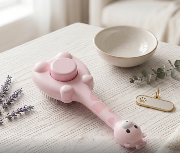 Giraffe Shaped Pet Grooming Brush - Image 3