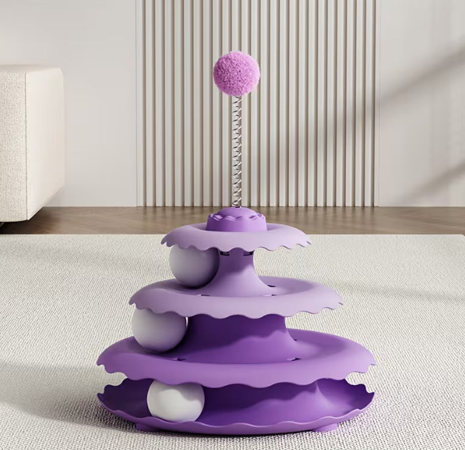 Interactive Spring Ball Cat Tower - Image 2