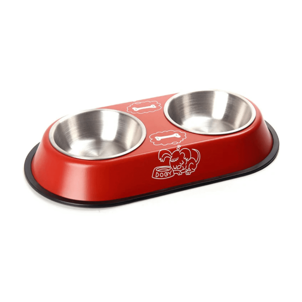 Steel Double Bowl for Water & Food