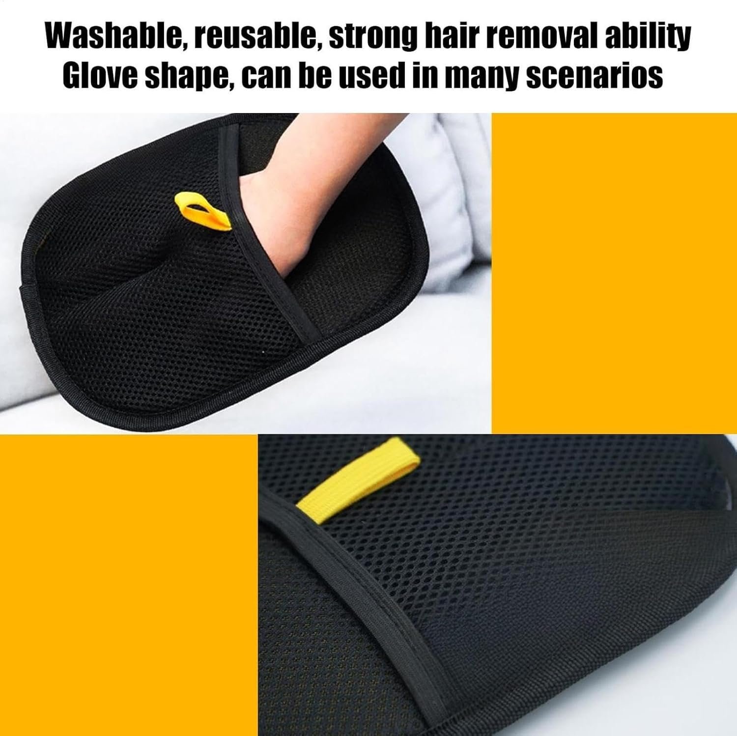Soft Black Lint Glove for Hair Cleaning - Image 2