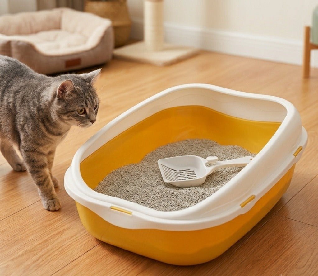 EasyClean High-Rim Open Cat Litter Tray with Scoop - Image 3