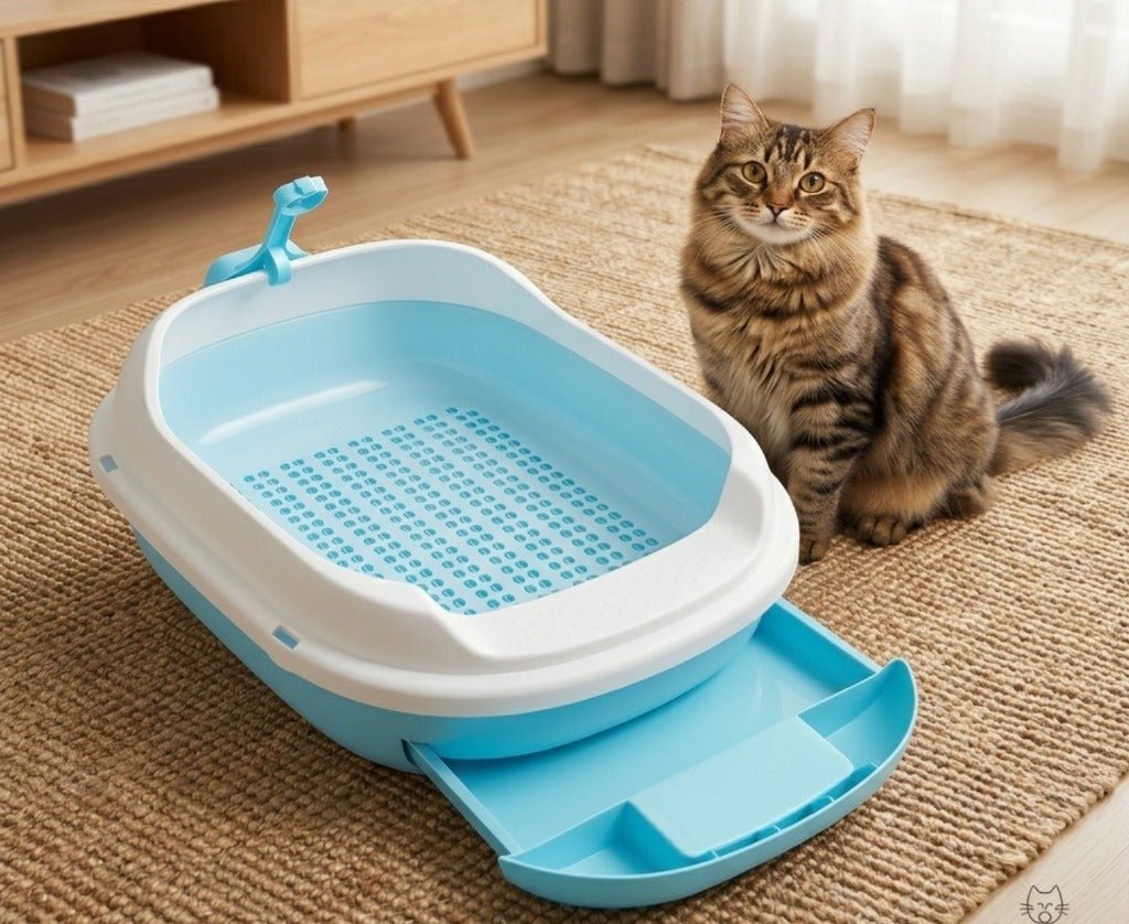Easy Clean Cat Litter Tray - Filter Design with Scoop - Image 2